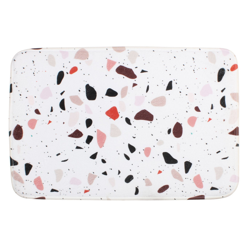 Mata łazienkowa Granza 40x60 cm biała lastryko - 5903754809385