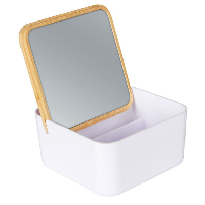 Lusterko z organizerem Arde białe 13 cm - 5903754802508