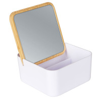 Lusterko z organizerem Arde białe 13 cm - 5903754802508