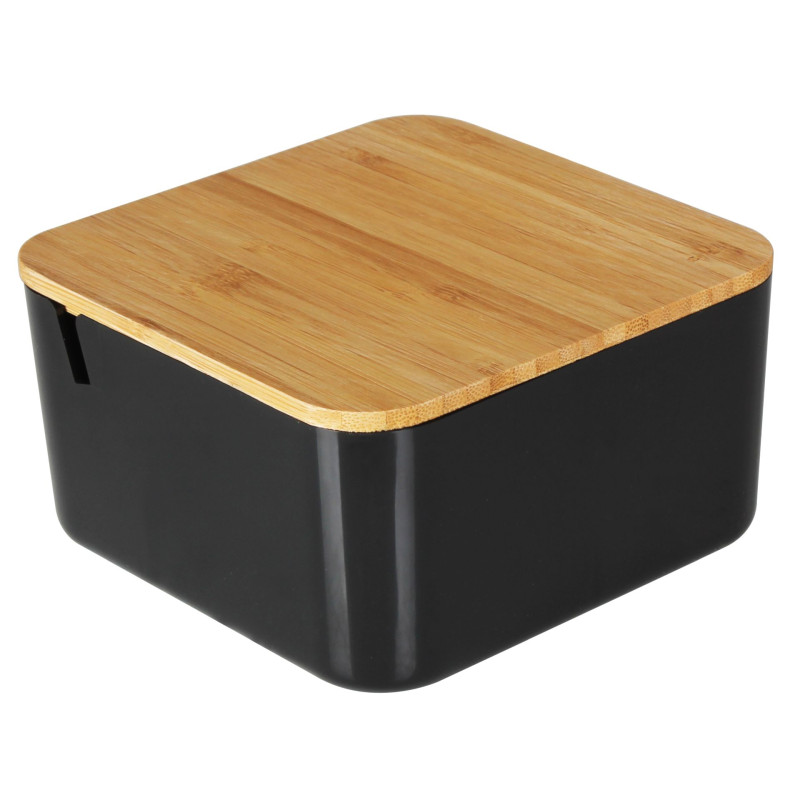 Lusterko z organizerem Arde czarne 13 cm - 5903754802515