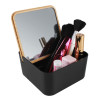 Lusterko z organizerem Arde czarne 13 cm - 5903754802515