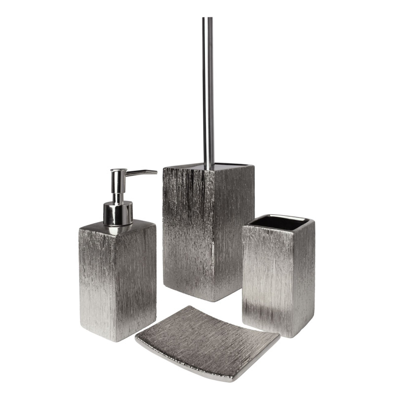 Szczotka do WC FLOSS, 9, 5x9, 5x40 cm, kolor srebrn - 5908262416339