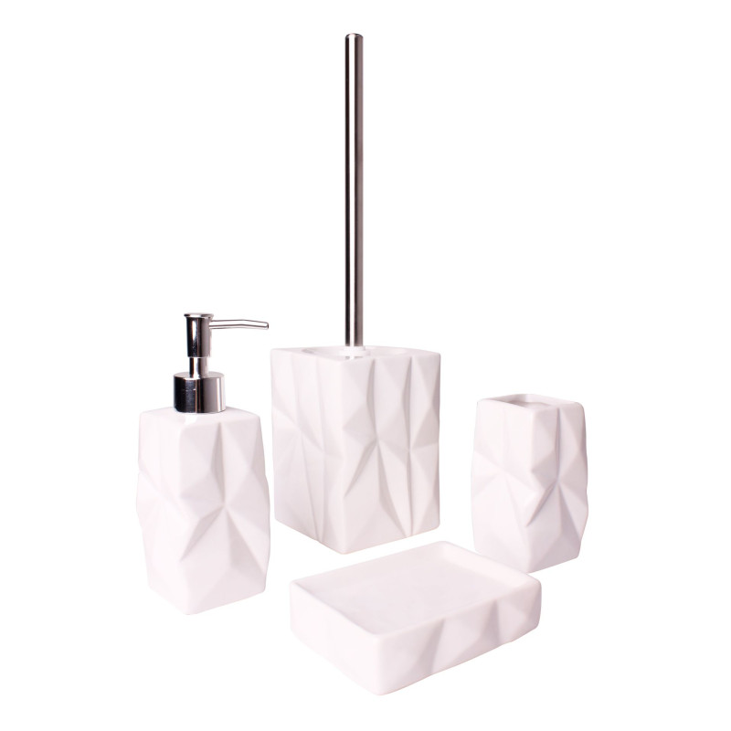 Szczotka do WC ORIGAMI, 10, 5x10, 5x40, 5 cm, kolor kremowy - 5908262493132