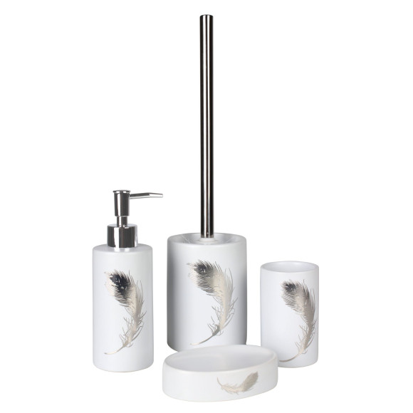 Szczotka do WC PIUME, 10x10x40 cm, kolor biały - 5908262463777