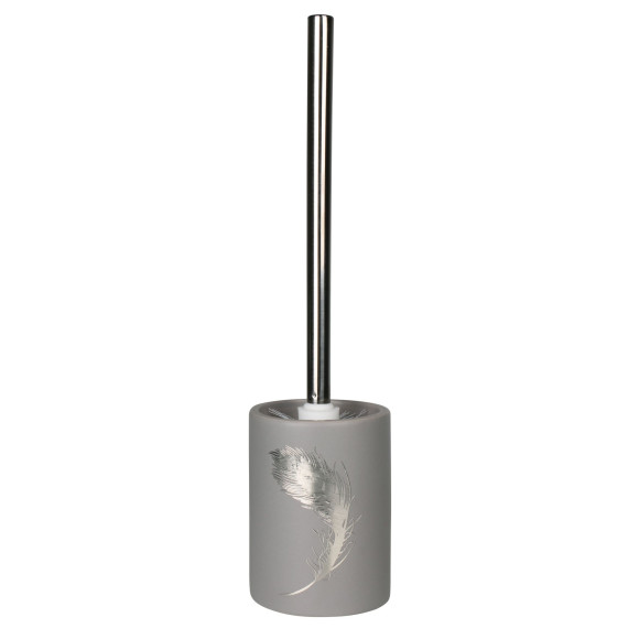 Szczotka do WC PIUME, 10x10x40cm, kolor szary - 5908262445582