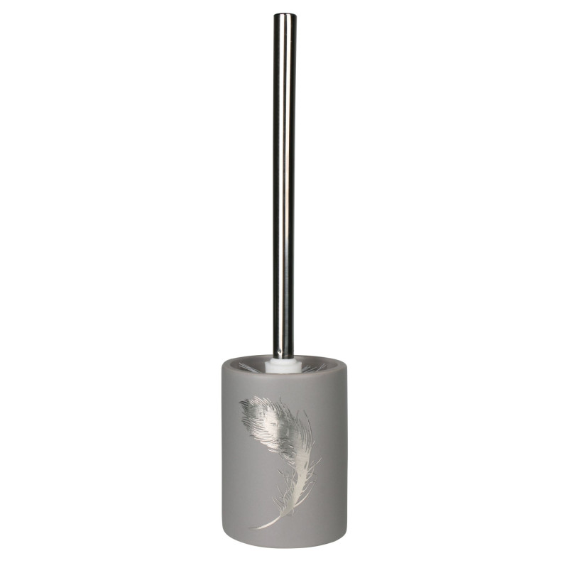 Szczotka do WC PIUME, 10x10x40cm, kolor szary - 5908262445582