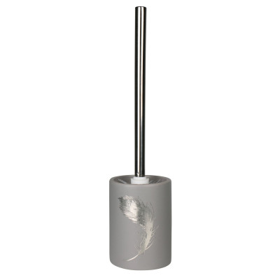 Szczotka do WC PIUME, 10x10x40cm, kolor szary - 5908262445582