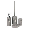 Szczotka do WC PIUME, 10x10x40cm, kolor szary - 5908262445582