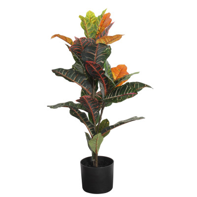 Sztuczny kwiat w doniczce Kroton 75 cm jak prawdziwy - 5903754804625