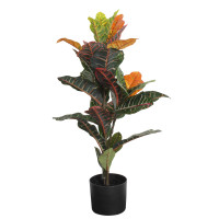Sztuczny kwiat w doniczce Kroton 75 cm jak prawdziwy - 5903754804625