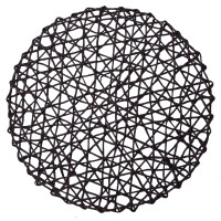 Podkładka CARTA, średnica 38 cm, kolor czarny - 5908262450623