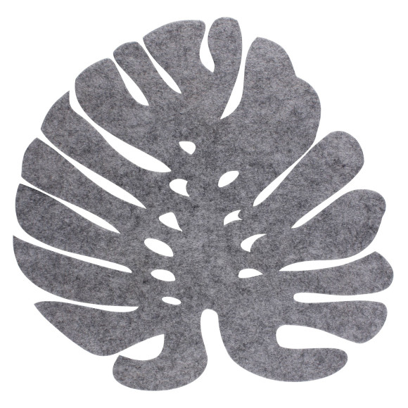 Podkładka stołowa Liść filc szary urban jungle - 5908262432445