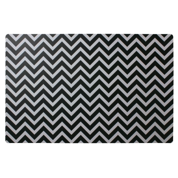 Podkładka ZYGZAK 43,5x28,2 cm, kol. biało-czarny - 5908262437952