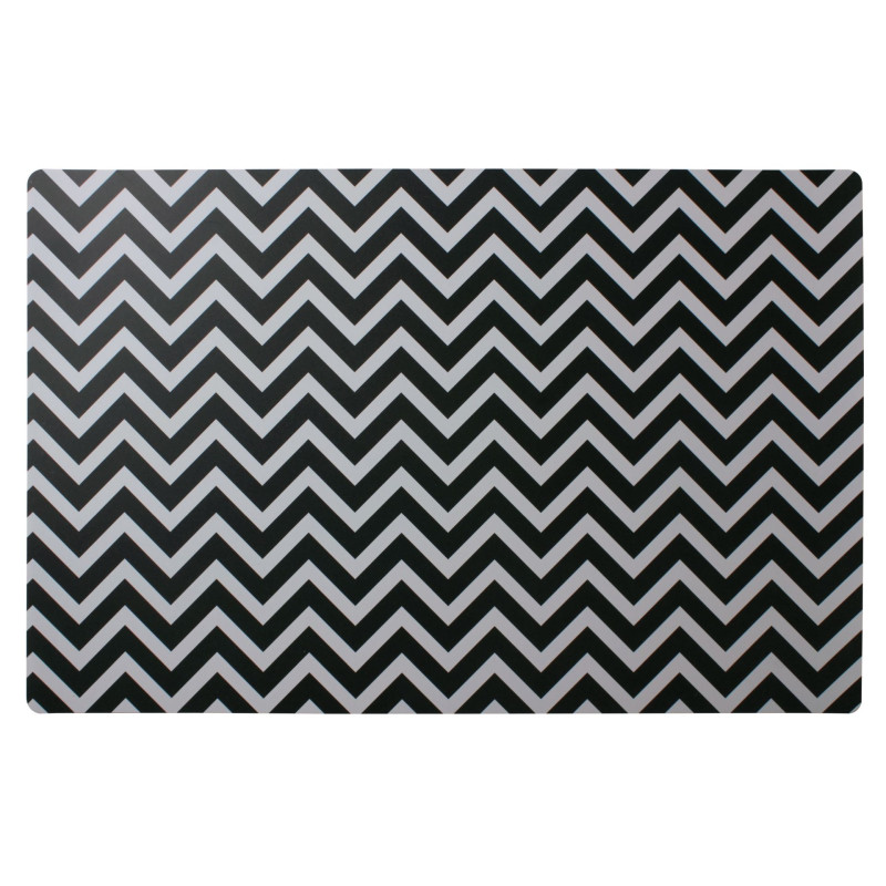 Podkładka ZYGZAK 43,5x28,2 cm, kol. biało-czarny - 5908262437952