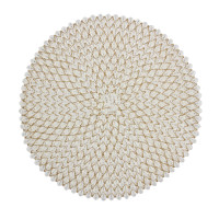 podkładka VIENNA, śr. 38 cm, kolor kremowo-złoty