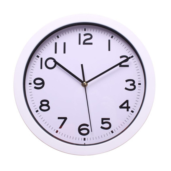 Zegar ścienny Bazo nowoczesny biały 30 cm - 5908262484277