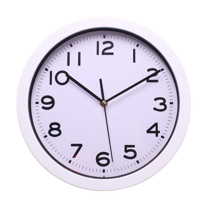 Zegar ścienny Bazo nowoczesny biały 30 cm - 5908262484277