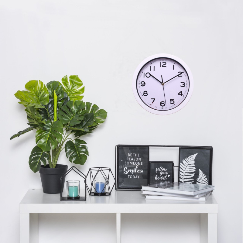 Zegar ścienny Bazo nowoczesny biały 30 cm - 5908262484277