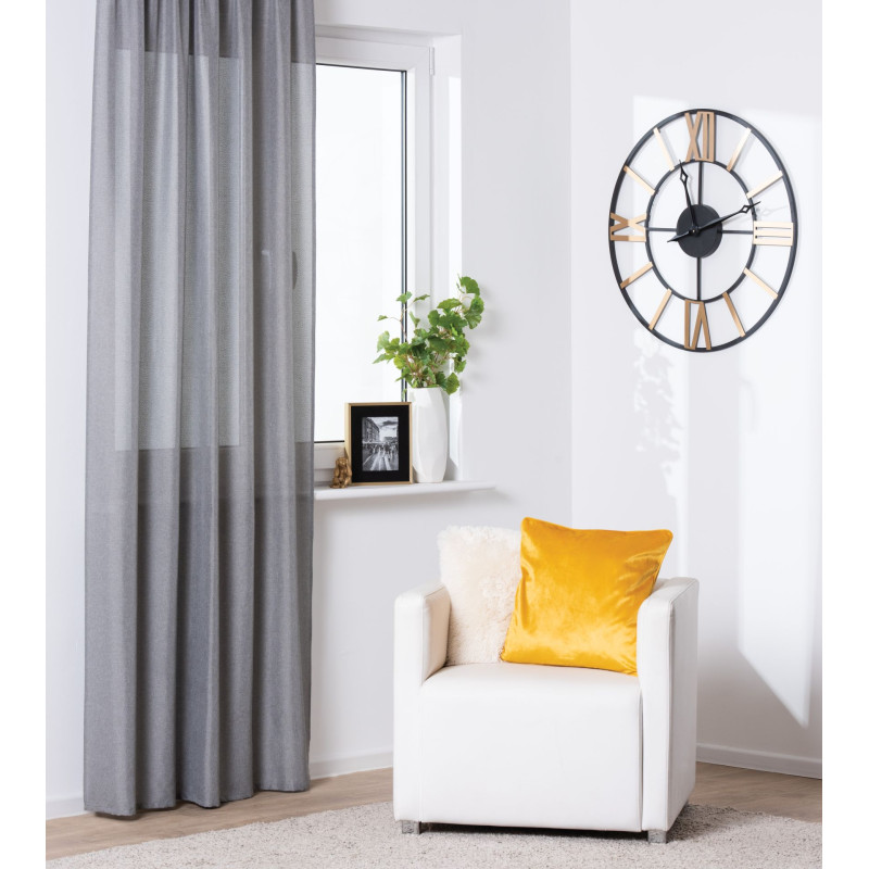 Zegar ścienny Best średnica 78 cm złoty cyfry rzymskie - 5903754816918