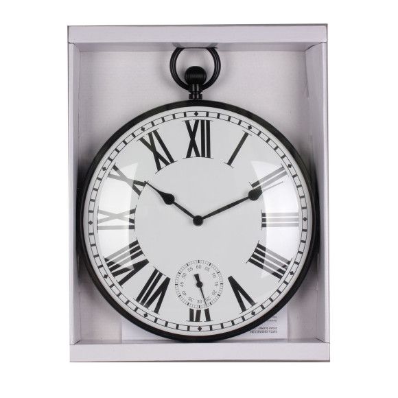 Zegar ścienny OLDIE kolor czarny, 30x33x4cm  - mechanizm cichy  - 5908262425072