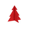Choinka stojąca filcowa Pine czerwona 14 x 15 cm - 5903754814730