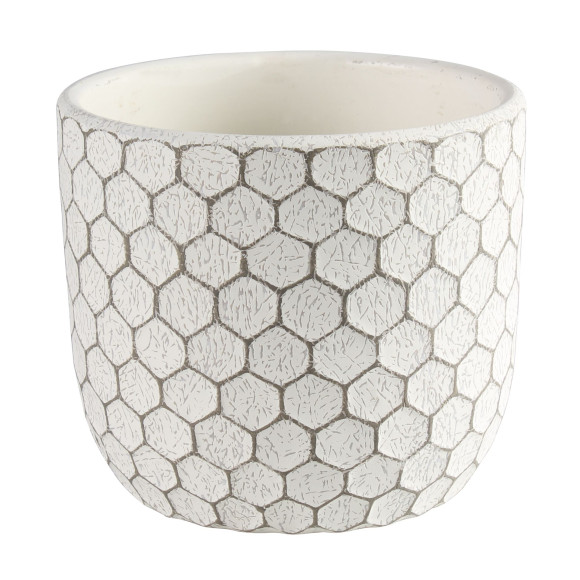 Osłonka HAKON terrakota, 14x14x12cm, zielony - BIAŁ - 5903754803352