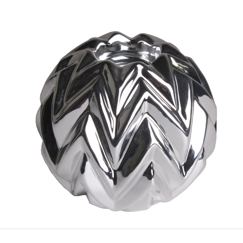 Świecznik HURON, 12, 5/12, 5/11, 5 cm, kolor srebrny - 5908262429742