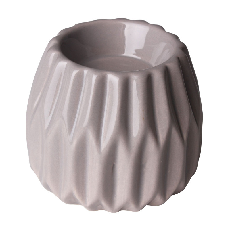 Świecznik ONTARIO, 8,5/8,5/7 cm, kol. szary - 5908262418746