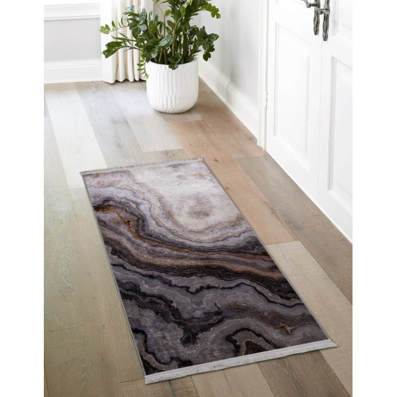 Dywan drukowany AGAT, petra 80x140cm, kol.szary - 5903754821561