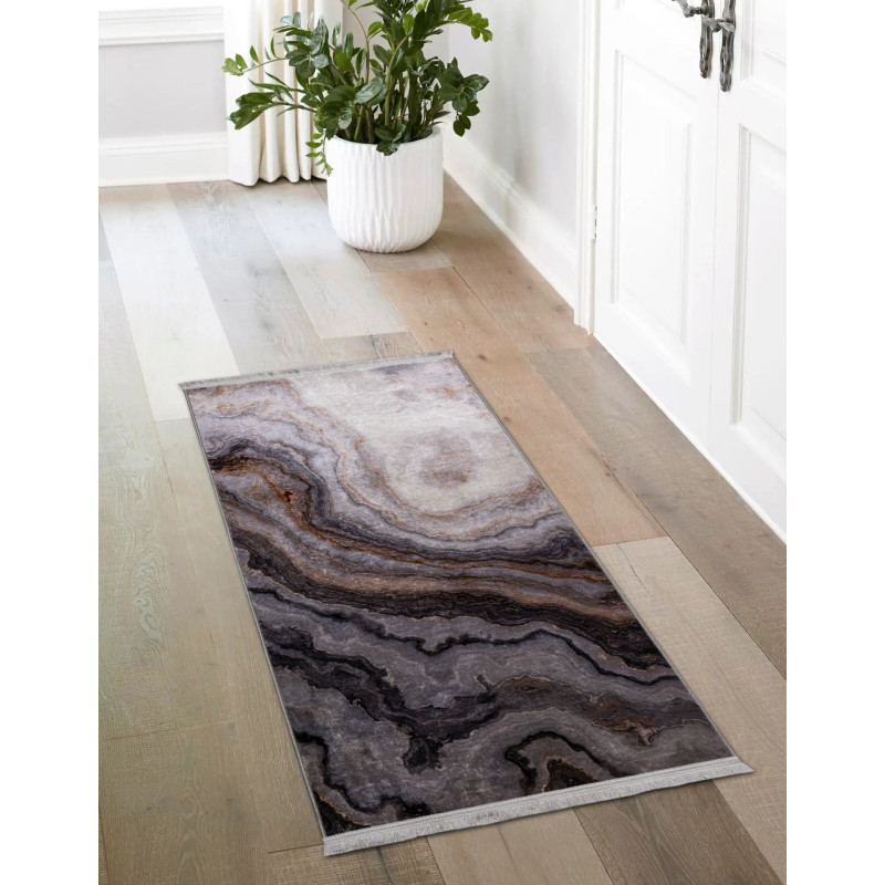 Dywan drukowany AGAT, petra 80x140cm, kol.szary - 5903754821561