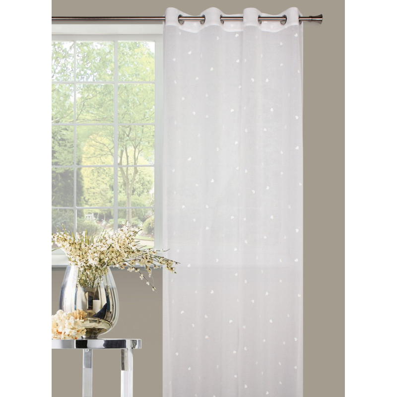 Firana z kółkami AMARE 140x245 cm, kolor biały  - 5908262449573