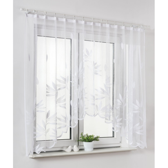 Firana żakardowa ANIKA, 300/150 cm, kol. biały - 5903754809965
