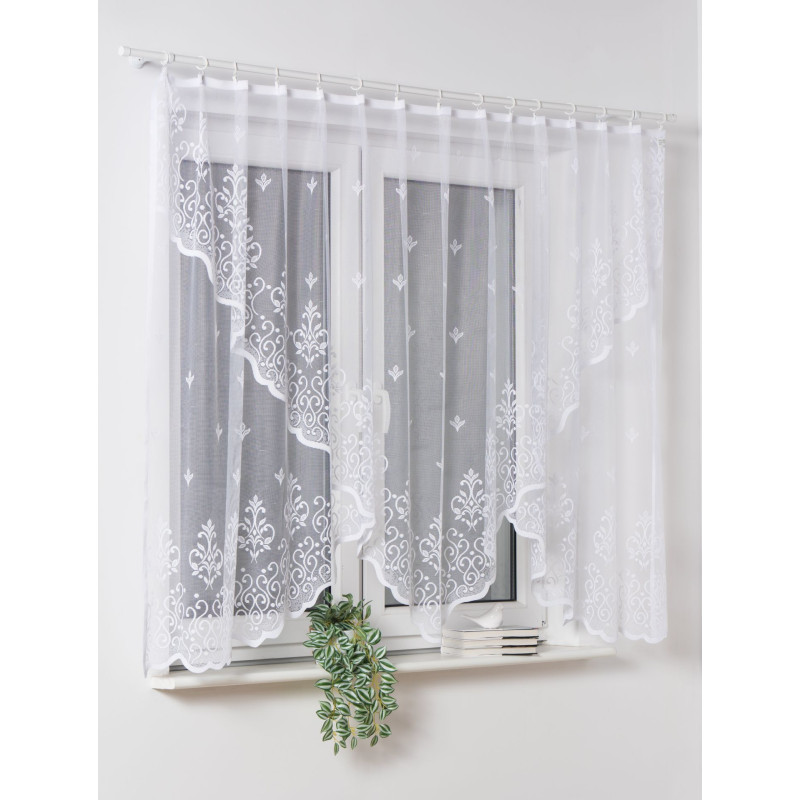 Firana żakardowa ANNA, 300/150 cm, kol. biały - 5903754814570