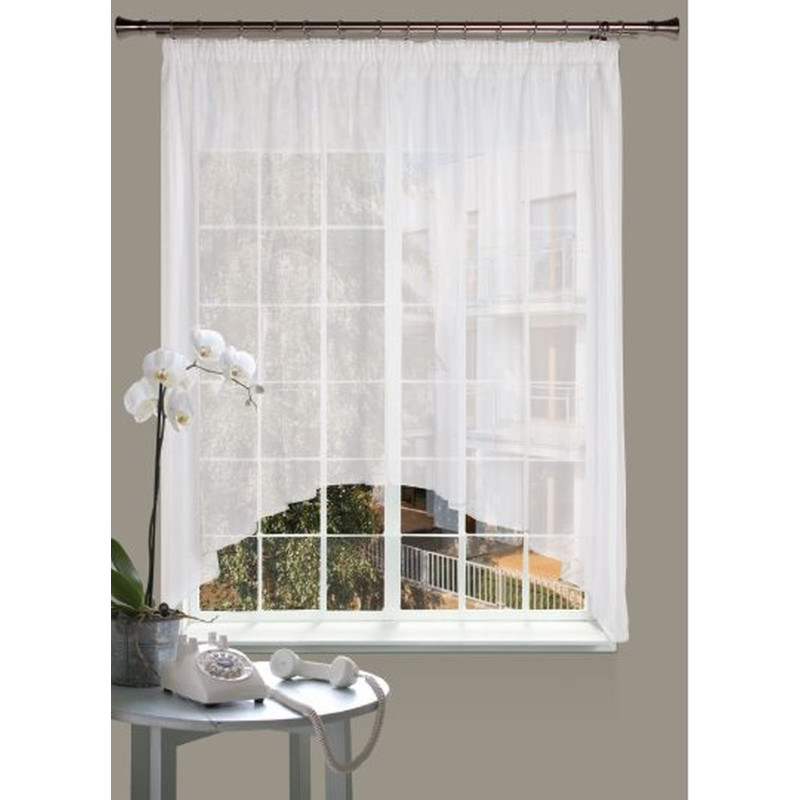 Firana z taśmą CELINA 290/160 cm kolor biały - 5908262494689