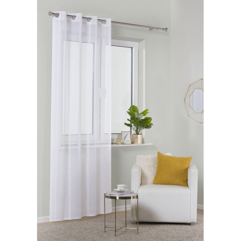 Firana z kółkami CONTI 140/245 cm, kolor biały - 5908262485625