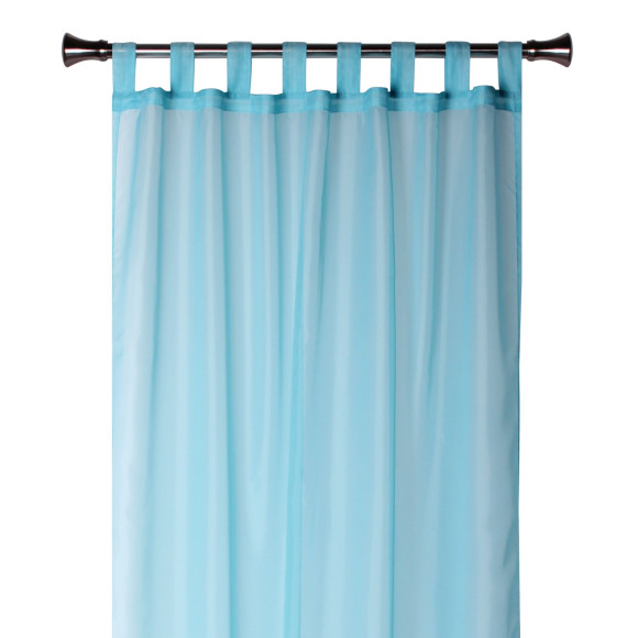 Firana z patkami DIANA 140x260 cm kolor turkusowy - 5903754803499