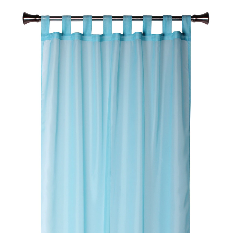 Firana z patkami DIANA 140x260 cm kolor turkusowy - 5903754803499