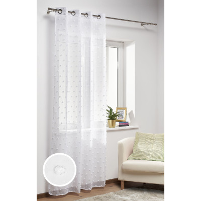 Firana z kółkami ELITE 140x260 cm kolor biały - 5908262444066