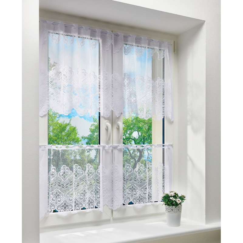 Komplet zazdrostek GIS, 45x150 i 60x150 cm biały - 5900386929726