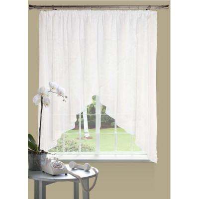 Firana z taśmą MALWINA 290/160 cm kolor biały - 5908262494702