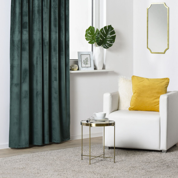 Poduszka VELVET 45x45 cm, kolor musztardowy