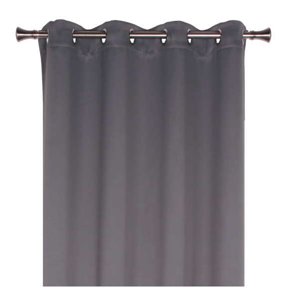 Zasłona z kółkami BLACKOUT 140x260cm kolor antracyt 11 - 5908262465283