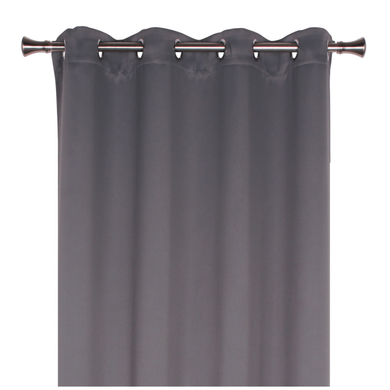 Zasłona z kółkami BLACKOUT 140x260cm kolor antracyt 11 - 5908262465283