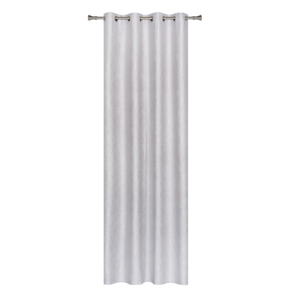 Zasłona z kółkami EDEL 140/260 cm, kol. jasnoszary - 5903754801693