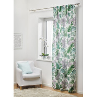 Zasłona z ukr patkami EKWADOR 140x250cm kolor szaro - zie - 5908262411280