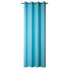 Zasłona z kółkami OXFORD 140x250 cm kolor turkusowy - 5908262489449