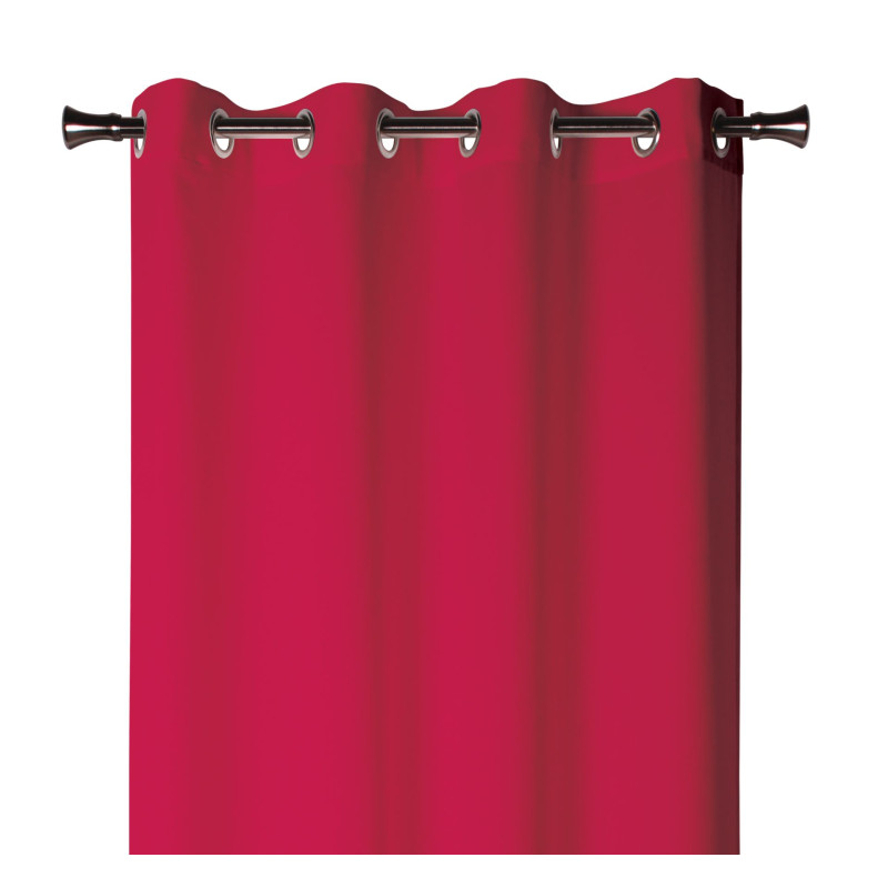 Zasłona z kółkami OXFORD 140/260 cm kolor czerwony - 5908262409423