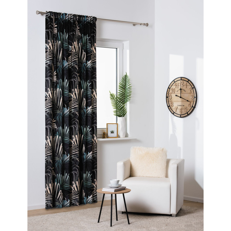 Zasł z taśmą SULU 140/260 cm kol. czarny - 5903754820984