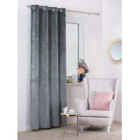 Zasłona z kółkami VELVET 140x260 cm, kolor szary - 5908262447678