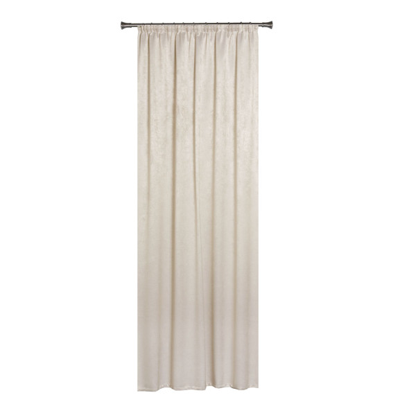 Zasłona gotowa York na taśmie 140x260 połysk beż - 5903754800245